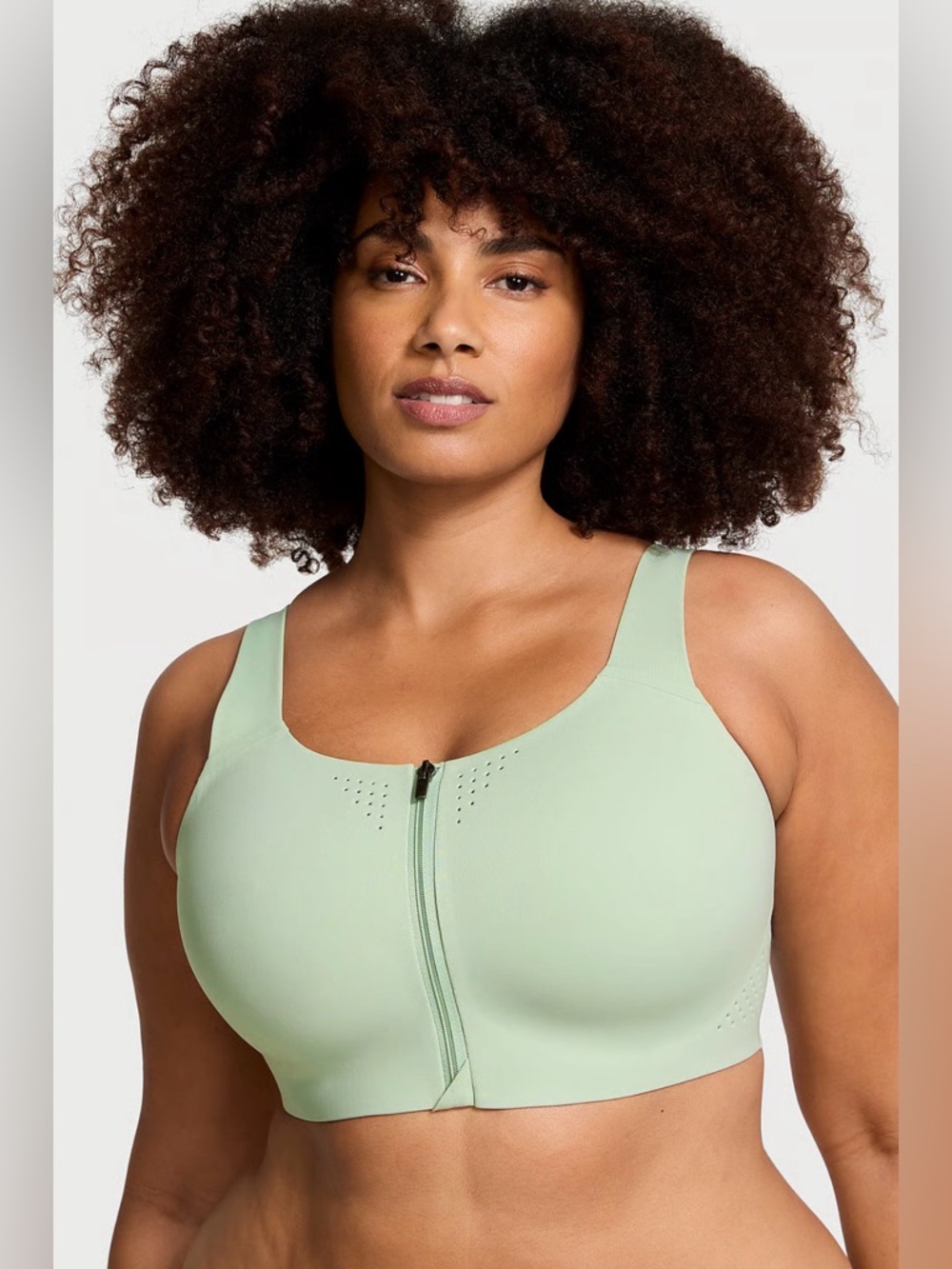 Victoria’s Secret Green Sports Bra Front Close Max Size 38D Like New
